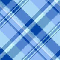 Satin tartan check, girly background fabric seamless. Flooring textile plaid texture pattern in blue and light colors. vector