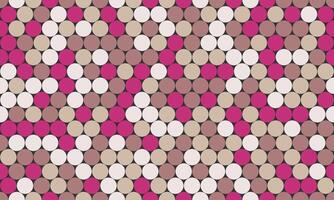 Abstract geometric pattern of pink, beige, and white circles arranged in a diagonal design. vector