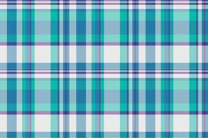 Kitchen texture background check, scratch textile pattern tartan. Tailor plaid seamless fabric in white and cyan colors. vector