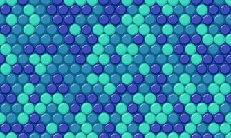 Abstract teal and blue circle pattern. Seamless texture ideal for website backgrounds, textile design, or vibrant graphic projects. Creates a playful, calming, and visually appealing effect. vector