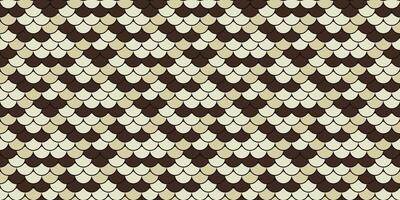 Elegant seamless pattern of overlapping scales in beige and brown. Ideal for textile design, website backgrounds, or any project needing a sophisticated, textured aesthetic. vector
