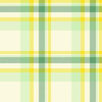 Girl plaid fabric texture, perfection seamless textile check. Buffalo tartan background pattern in light yellow and light colors. vector