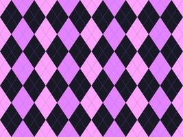 Elegant argyle pattern in pink and black. Perfect for backgrounds, textiles, fashion, and website design. Subtle texture and vibrant colors create a sophisticated yet playful aesthetic. vector