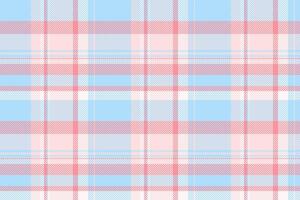 Trim textile pattern tartan, bedding seamless plaid. Duvet check fabric texture background in cyan and misty rose colors. vector