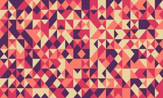 Abstract geometric pattern with vibrant triangles and squares in warm tones. Ideal for website backgrounds, textile designs, or modern branding. vector
