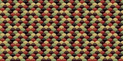 Abstract seamless pattern of overlapping colored semicircles. A visually rich texture ideal for backgrounds, website design, textile prints, or packaging. vector