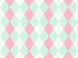 Delightful pastel pink and mint green argyle pattern. Perfect for branding, websites, textiles, or adding a touch of whimsical elegance to your designs. vector