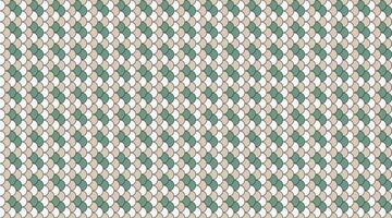 Elegant geometric pattern featuring a repeating scale motif in soft teal, beige, and white. vector