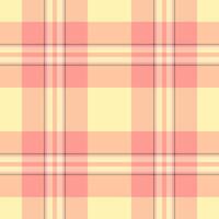 Adorable pattern fabric tartan, december texture check textile. Layer plaid background seamless in orange and light colors. vector