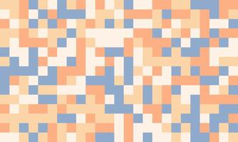 Abstract pixel art background. Pastel orange, blue, and beige squares create a modern, minimalist design. vector