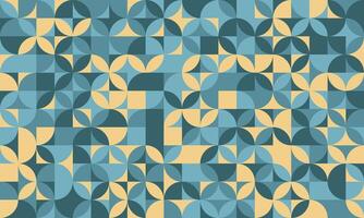Abstract geometric pattern in muted blues and beige. Midcentury modern style design ideal for backgrounds, textiles, website design, and branding. Subtle, sophisticated, and visually appealing. vector