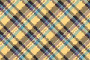 Quiet seamless textile , checked texture plaid fabric. Panel check pattern tartan background in amber and pastel colors. vector