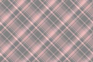 Attire texture tartan pattern, screen plaid fabric textile. Customizable seamless background check in pastel and grey colors. vector