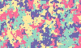 Abstract pastel pixel camo pattern. Perfect for fashion, textile design, or digital backgrounds. This playful, modern design offers a unique, vibrant texture. vector