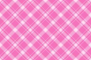 Pretty pink and white diagonal plaid pattern. Perfect for backgrounds, textiles, or feminine designs. A timeless classic, this image evokes feelings of sweetness and charm. vector