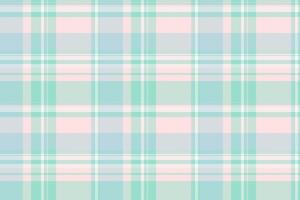 Rich check pattern, perfection textile background plaid. Easter seamless tartan texture fabric in misty rose and teal colors. vector