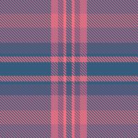Subtle yet striking coral and slate blue plaid pattern. Perfect for textile design, apparel, website backgrounds, or packaging. vector