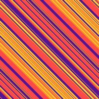 Vibrant diagonal stripes in sunset hues create a dynamic, energetic pattern. Perfect for backgrounds, textiles, or web design, this bold graphic offers a modern, playful aesthetic. vector