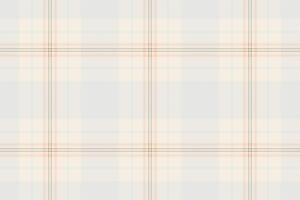 Subtle pastel plaid pattern in soft grey, beige, and peach tones. Elegant, versatile design ideal for textiles, websites, packaging, or branding. Evokes feelings of calm and sophistication. vector