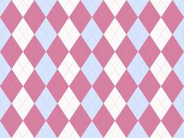 Elegant pastel argyle pattern in pink, white, and light blue. Perfect for backgrounds, textiles, website design, and feminine branding. vector