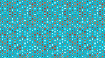 Vibrant teal background adorned with a captivating pattern of red and white circles, creating a dynamic, playful, and retroinspired design. Ideal for website banners, textiles, packaging, and more. vector