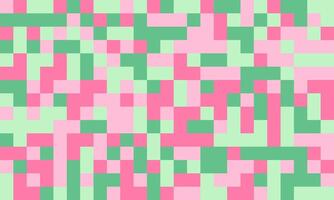 Abstract pixel art background. Pastel pink and green squares create a vibrant, playful texture ideal for websites, social media, or print designs. vector