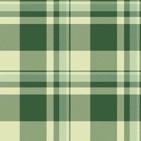 Elegant green and cream plaid pattern. Perfect for textile design, fashion, home decor, or website backgrounds. This seamless texture evokes a sense of rustic charm and sophistication. vector