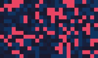 Abstract pixel art background. Dynamic interplay of pink and dark blue squares creates a vibrant, modern design. vector