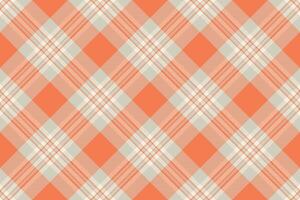 String texture pattern textile, continuity seamless plaid. Surface fabric check tartan background in light and orange colors. vector