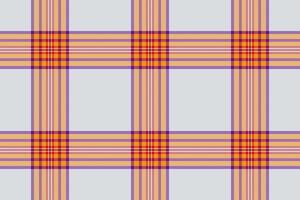 Elegant plaid pattern in soft orange, purple, and gray. Perfect for textile designs, website backgrounds, or stylish packaging. The intersecting lines create a sense of order and sophistication. vector