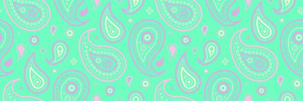Rectangle henna a wrapping trend. Arabic paisley at simple colourful. Growth seamless pattern of festival linen. vector