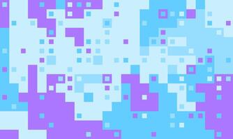 Abstract pixel art background. Pastel blue and purple squares create a dynamic, playful design perfect for tech, websites, presentations, or social media. vector