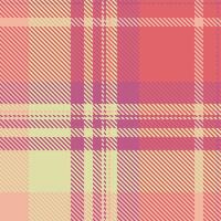 Handkerchief plaid tartan fabric, menswear background pattern . Punk check texture textile seamless in red and light colors. vector