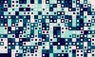 Abstract geometric pattern of teal, navy, and blush squares. Modern, pixelated design ideal for tech backgrounds, website banners, or textile prints. vector