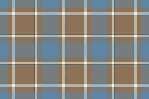 Party pattern plaid fabric, victorian check seamless texture. Cool tartan textile background in orange and cyan colors. vector
