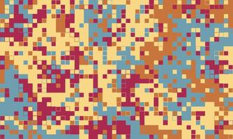 Abstract pixel art background. A vibrant, textured mosaic of muted earth tones and blues. Perfect for website banners, textile designs, or modern digital art projects. vector