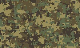 Abstract digital camouflage pattern. Earthy tones create a seamless texture perfect for backgrounds, militarythemed designs, or fashion projects. vector