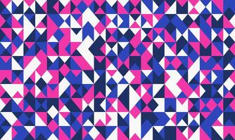 A blue and pink geometric pattern with triangles vector