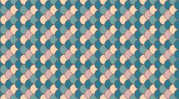 Elegant seamless pattern of overlapping scales in muted teal, peach, and rose. Perfect for textile design, wallpaper, website backgrounds, or any project needing a subtle yet sophisticated texture. vector