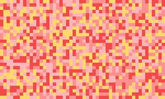 Abstract pixel art background. Vibrant red, pink, and yellow squares create a dynamic, energetic texture. Ideal for website banners, social media posts, or modern design projects. vector
