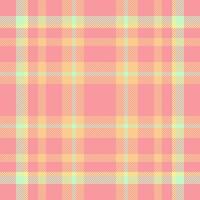 Dress fabric texture plaid, man textile pattern seamless. Mix check tartan background in red and orange colors. vector