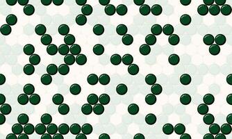 Abstract dark green sphere pattern on white background. Ideal for website backgrounds, tech presentations, or modern design projects. Represents connection, technology, or data flow. vector