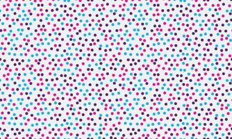 Abstract vibrant dot pattern. Colorful, repeating design featuring pink, blue, and purple circles creating a dynamic, textured visual. Ideal for backgrounds, website design, or textile prints. vector