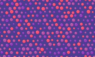 Vibrant seamless pattern of overlapping circles in pink and purple hues on a deep blue background. Perfect for playful designs, website backgrounds, textile prints, and kids projects. vector