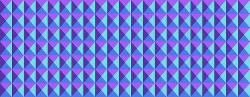 Abstract geometric background featuring a repeating pattern of vibrant purple and blue triangles. Ideal for website banners, presentations, or textile designs. vector