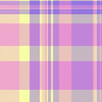 Pastel plaid pattern in soft pinks, purples, and yellows. Ideal for textile design, fashion, branding, and springsummer themes. vector