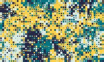 Vibrant abstract mosaic of colorful squares. Perfect for backgrounds, website designs, or textile prints. This dynamic, pixelated texture evokes feelings of energy and innovation. vector