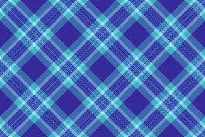 Native check background pattern, gift tartan plaid seamless. Tailor texture textile fabric in indigo and cyan colors. vector
