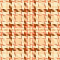 Subtle peach and brown plaid pattern. Warm, inviting texture ideal for fall fashion, home decor, or website backgrounds. Evokes feelings of comfort and tradition. vector