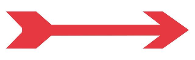 A red arrow pointing to the right vector